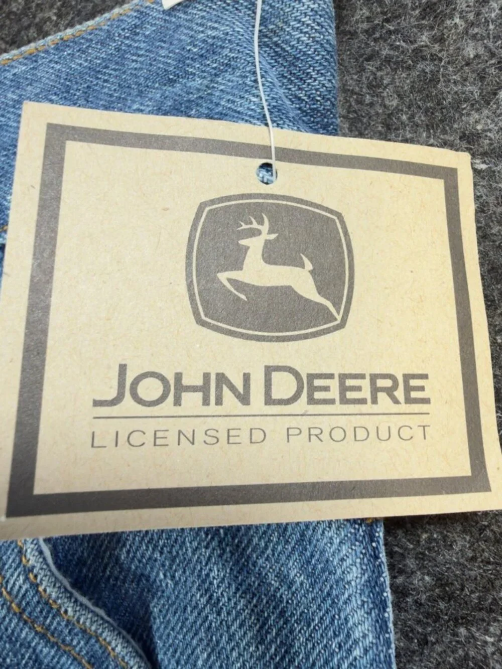 VTG John Deere Carpenter Shorts Boys 14 Womens Denim Utility Jorts NOS NWT